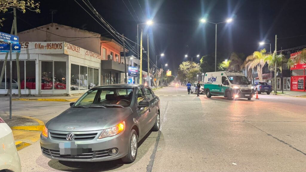 Un motociclista de 18 años resultó herido tras un choque en Alta Gracia