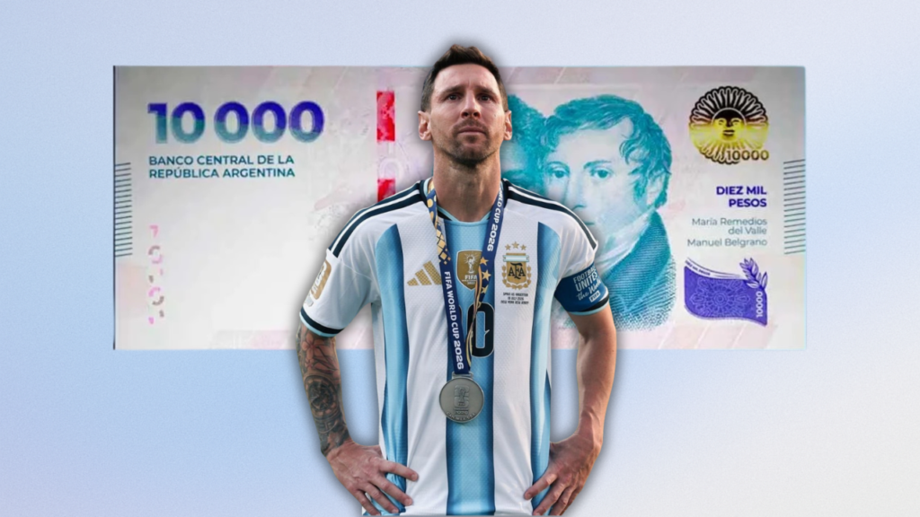 ¿Messi en el billete de $10.000? Un video se volvió viral por un insólito parecido