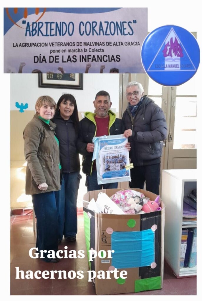 Veteranos de Malvinas reunieron unos 400 juguetes para el Día de la Niñez